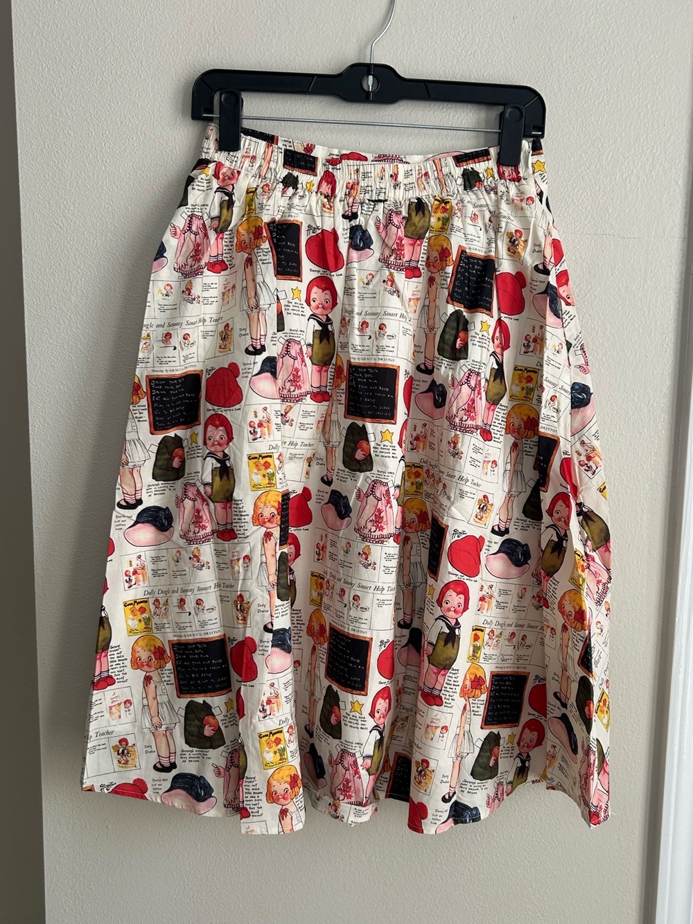 NWT Tulip B Dolly Dingle Grace Drayton Novelty Paper Doll Print Full Skirt Sz M - Picture 5 of 8